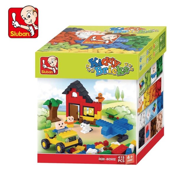 Sluban Kiddy Bricks Classic Assorted Building Brick Set 415 Pcs 502